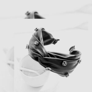 Black Kollection: Faux Leather Jewel Headband